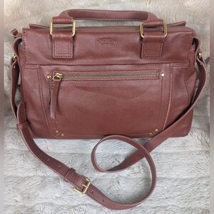 NWT Brown Leather American Leather Co. Jamestown Satchel Bag